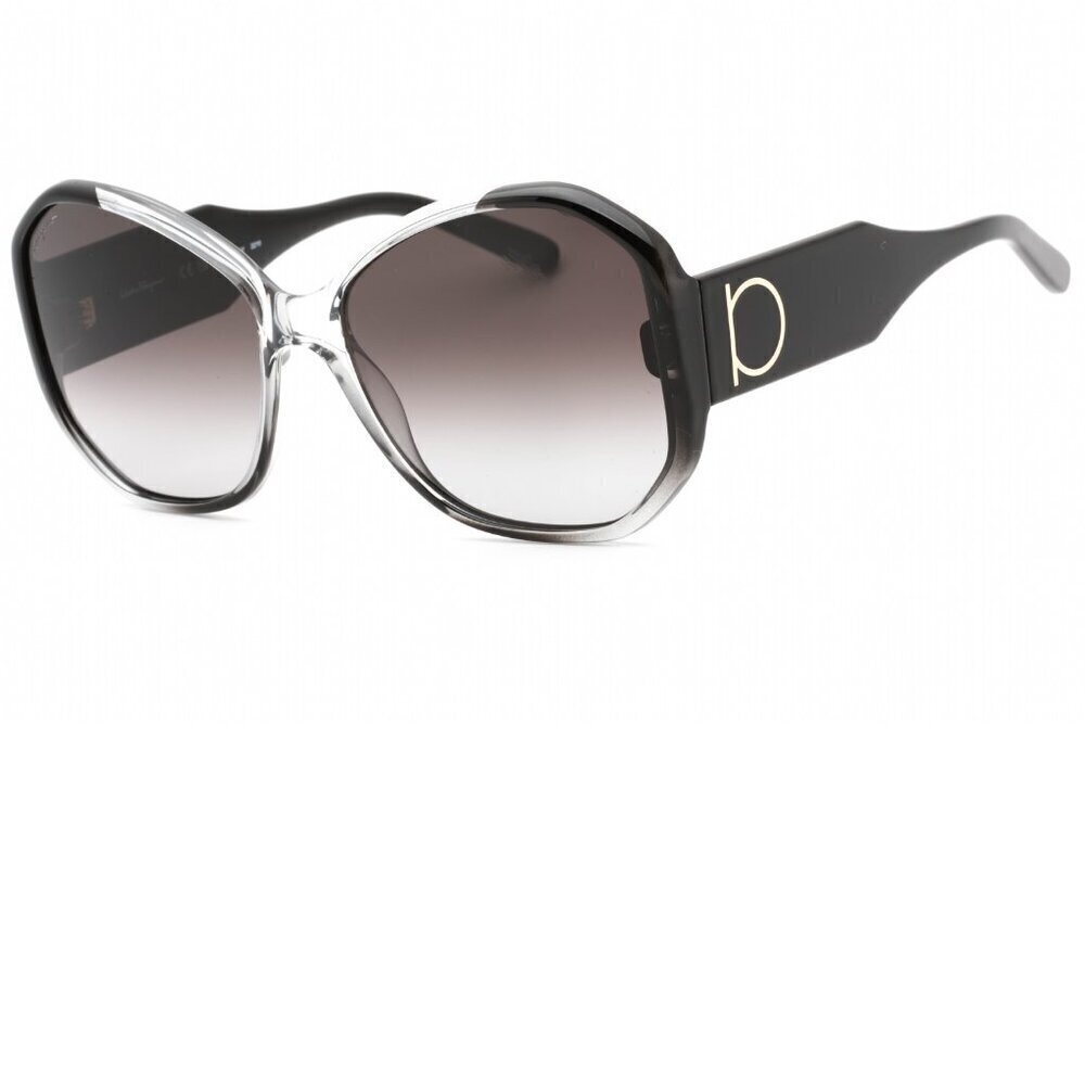 Ferragamo Oversized Gray Gradient Sunglasses brand new in box
